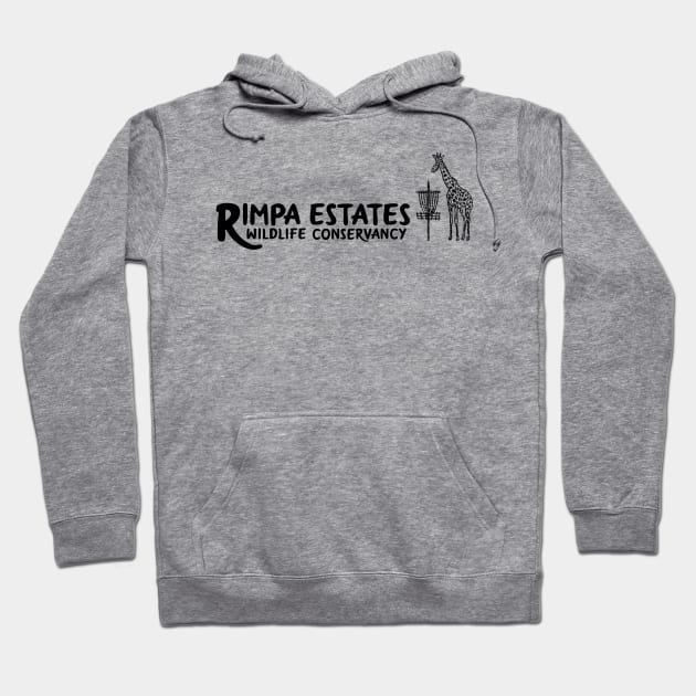 Rimpa Disc Golf, BLACK PRINT Hoodie by Uberfy